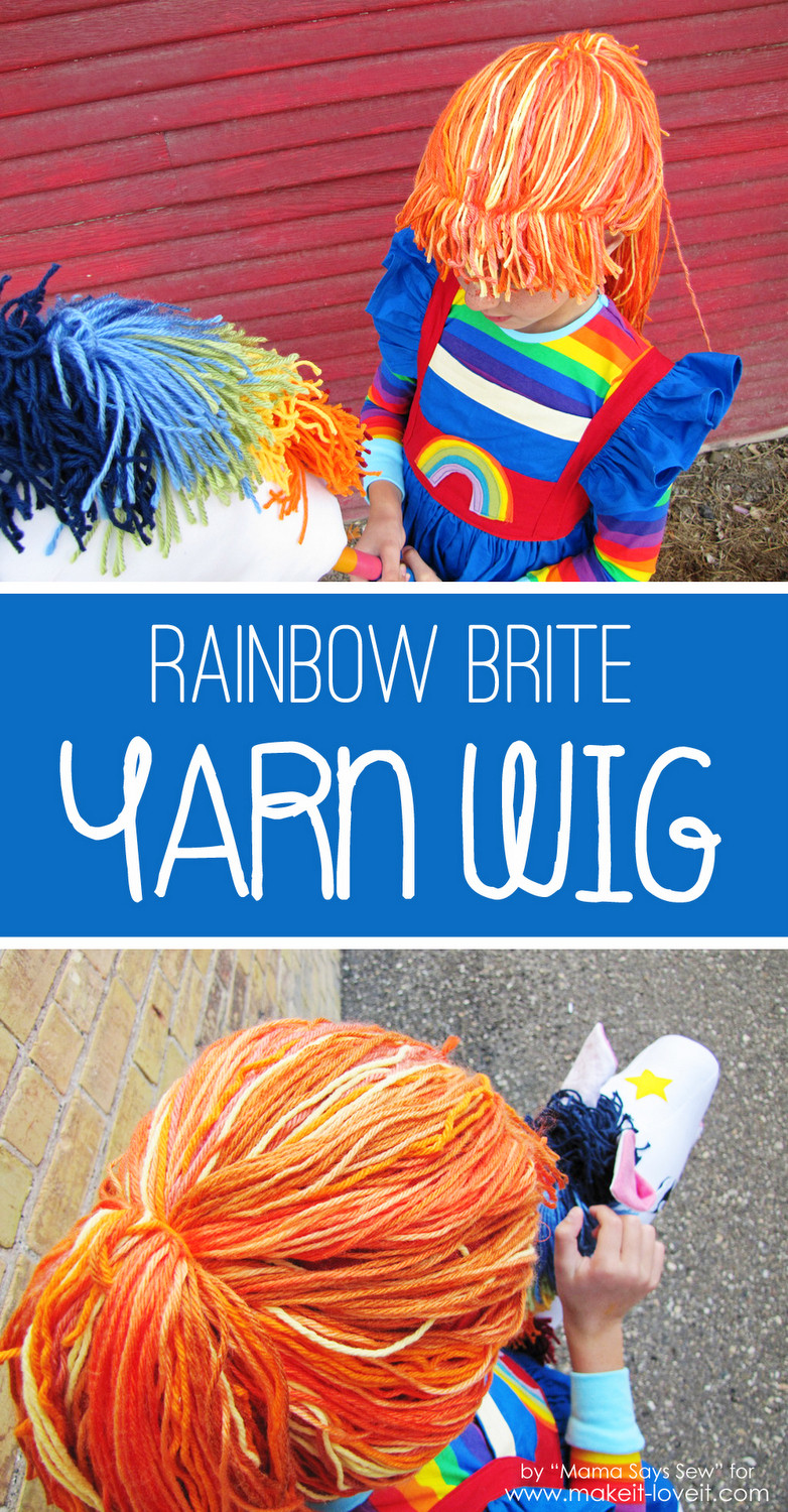 Rainbow Costume DIY
 DIY YARN WIG for Rainbow Brite or any other character