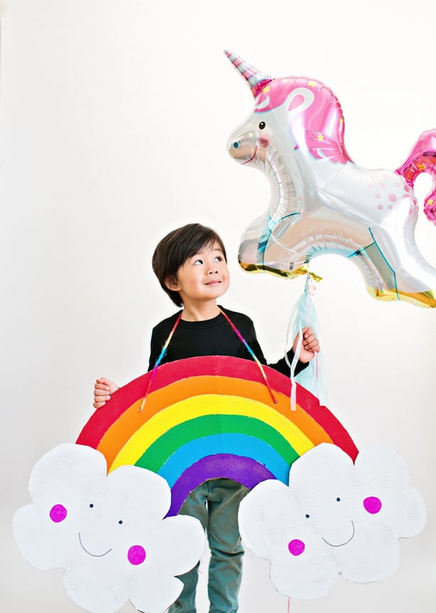 Rainbow Costume DIY
 DIY HAPPY CARDBOARD RAINBOW COSTUME FOR KIDS