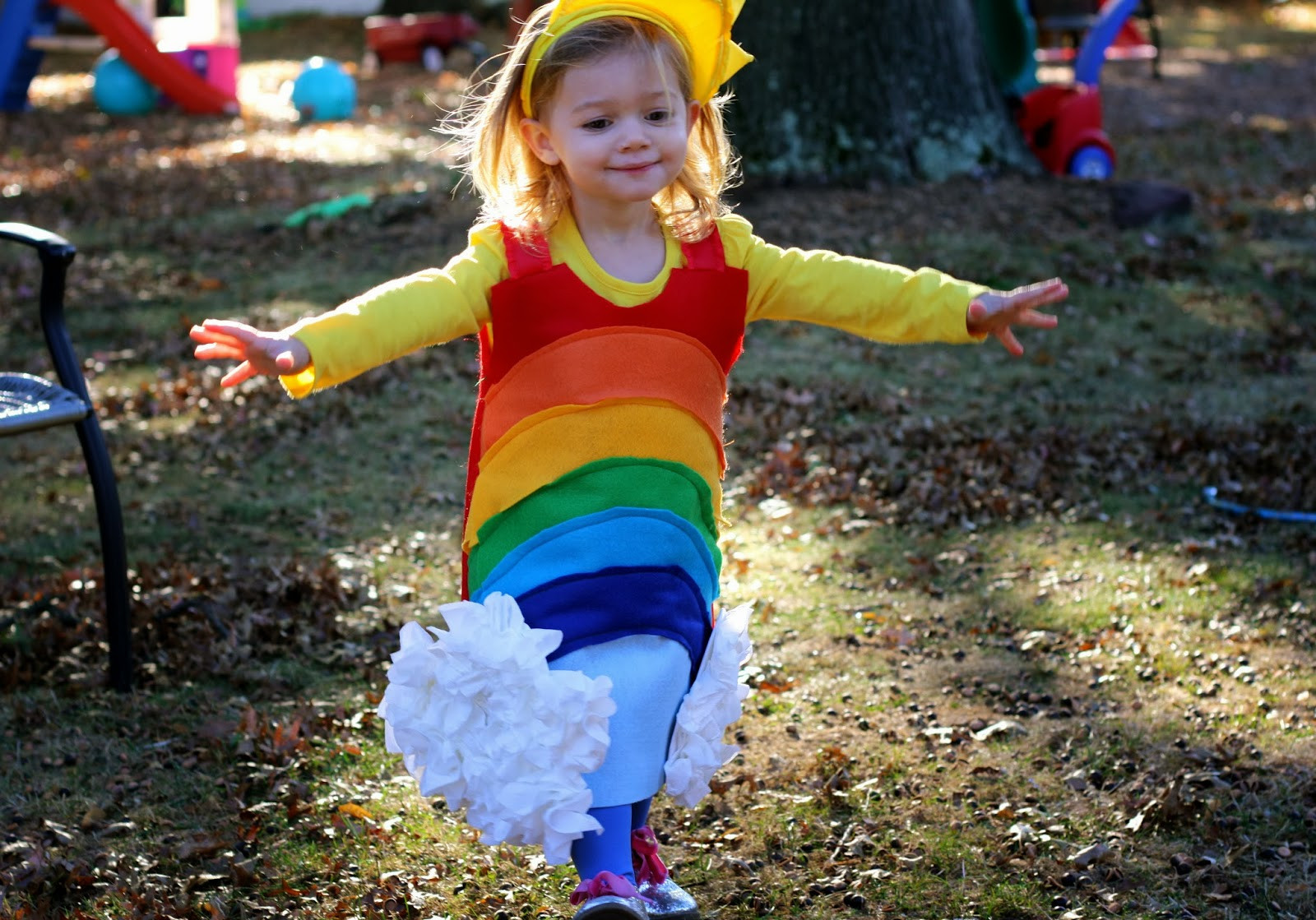 Rainbow Costume DIY
 DIY Rainbow Costume The Chirping Moms
