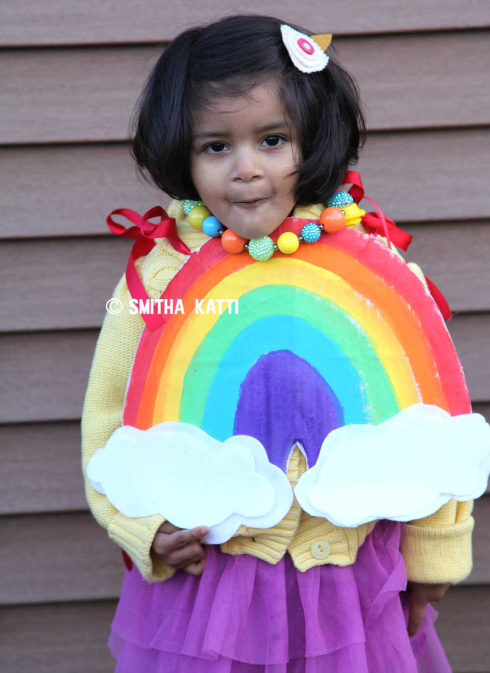 Rainbow Costume DIY
 How to make a Rainbow costume No sew Video Smitha Katti