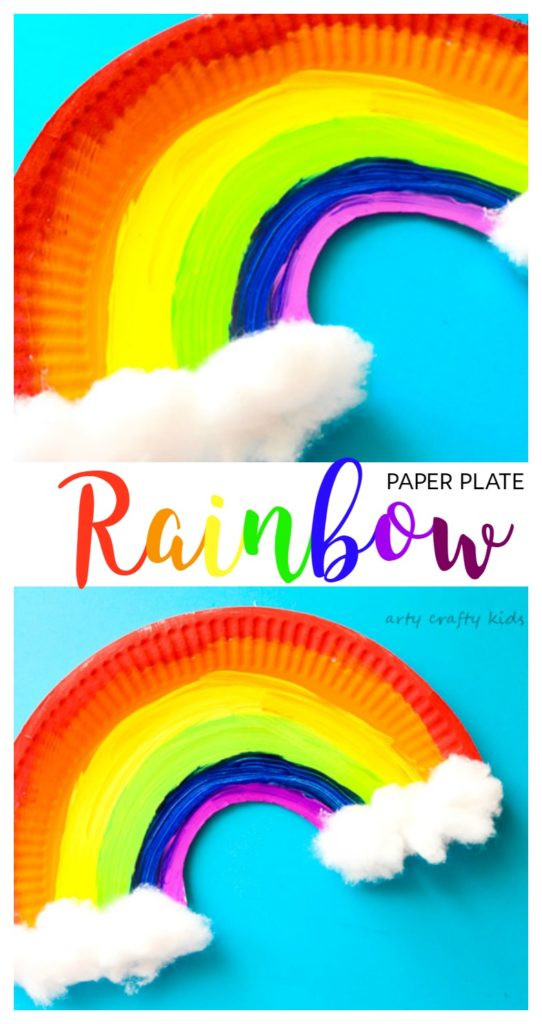 Rainbow Crafts For Kids
 Easy Paper Plate Rainbow Craft