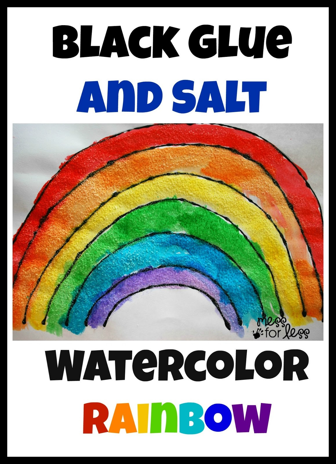 Rainbow Crafts For Kids
 Rainbow Craft Black Glue and Salt Watercolor Rainbow