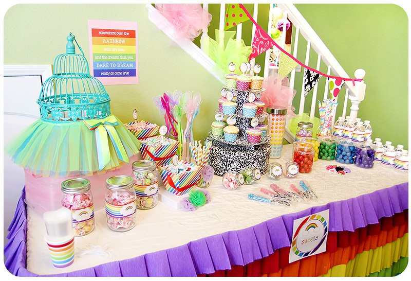 Rainbow Themed Birthday Party
 Rainbow Theme Birthday Party Ideas and How to