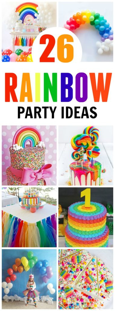 Rainbow Themed Birthday Party
 26 Colorful Rainbow Party Ideas Pretty My Party Party