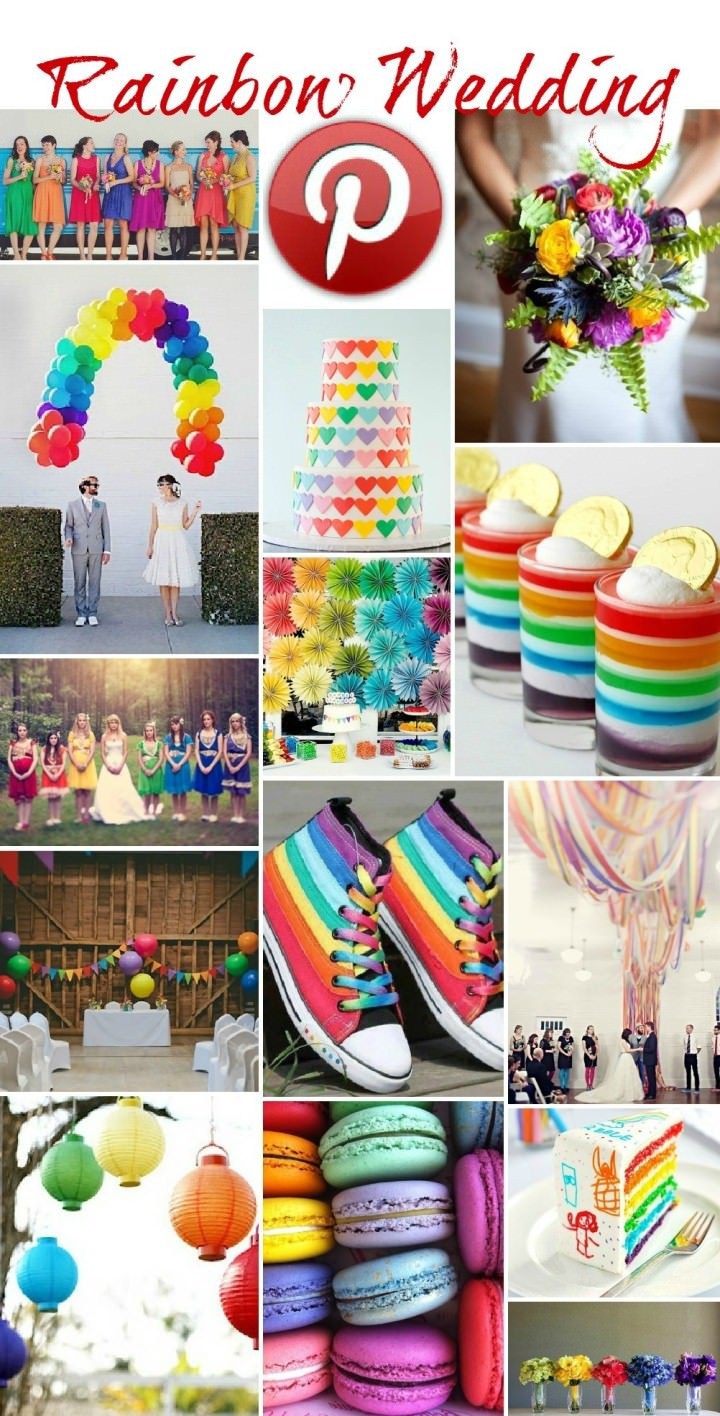 Rainbow Wedding Theme
 Boho Pins Rainbow Weddings