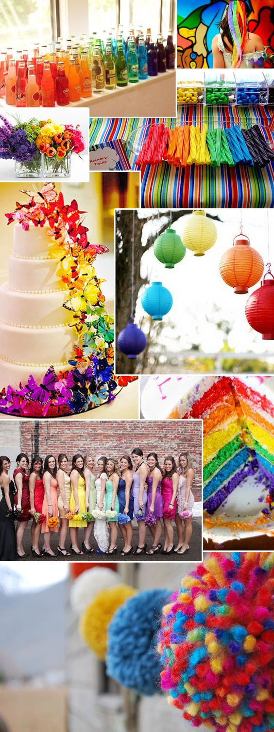 Rainbow Wedding Theme
 Urooj Husain see rainbow theme is so not desi