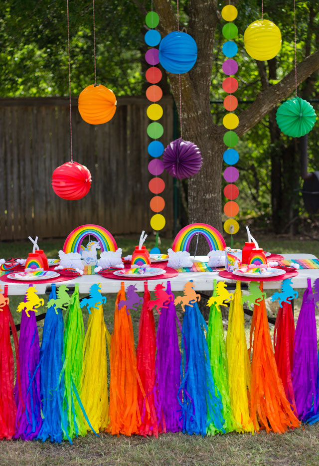 Rainbows And Unicorns Pool Party Ideas
 Hazel s Rainbow Unicorn Birthday Party Design Improvised