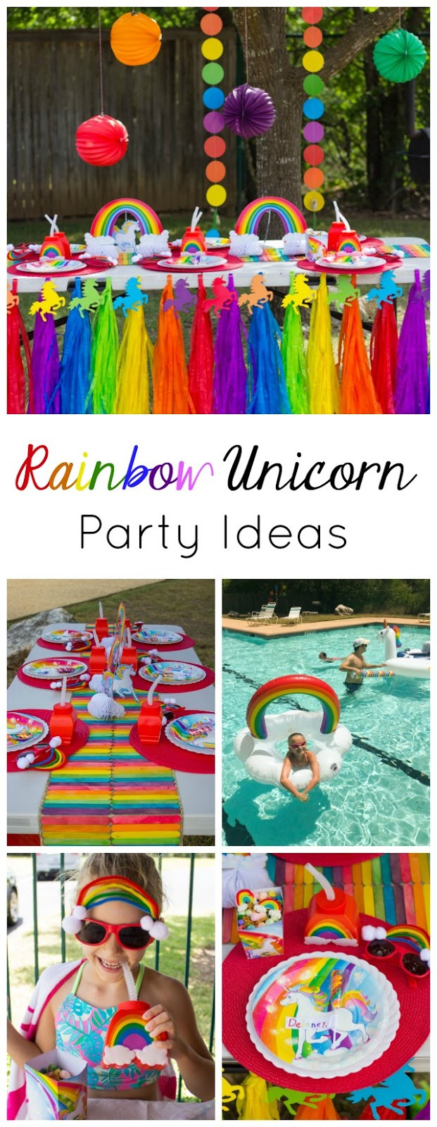 Rainbows And Unicorns Pool Party Ideas
 Hazel s Rainbow Unicorn Birthday Party Design Improvised