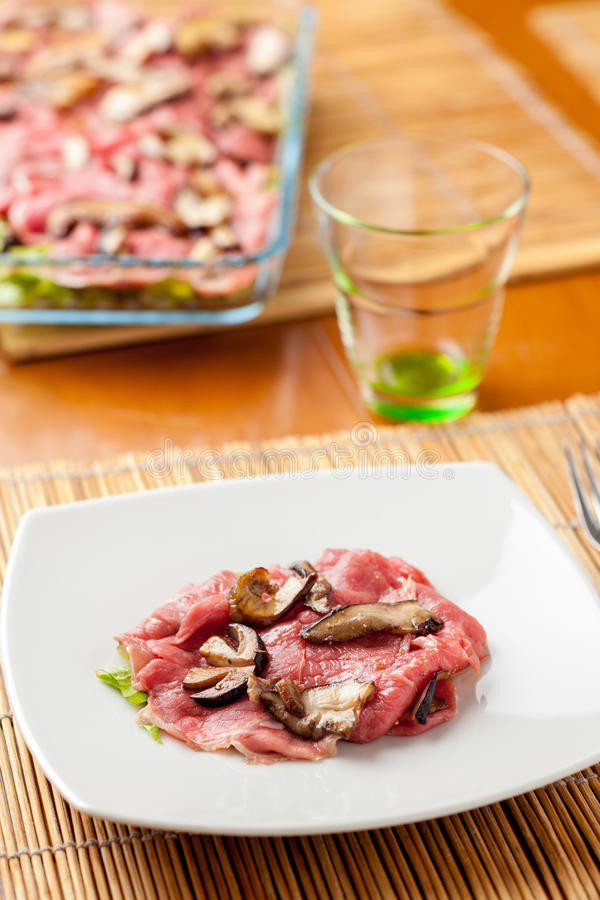 Raw Meat Appetizer
 Image Tasty Carpaccio Dish Stock Image of