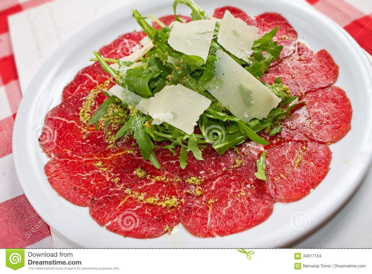Raw Meat Appetizer
 Carpaccio stock photo Image of sliced leaf carpaccio