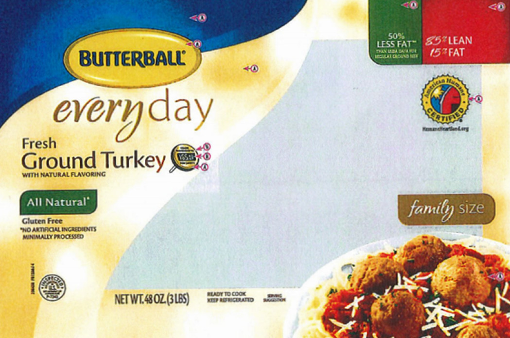 Recall On Ground Turkey
 Butterball turkey meat recalled due to possible salmonella