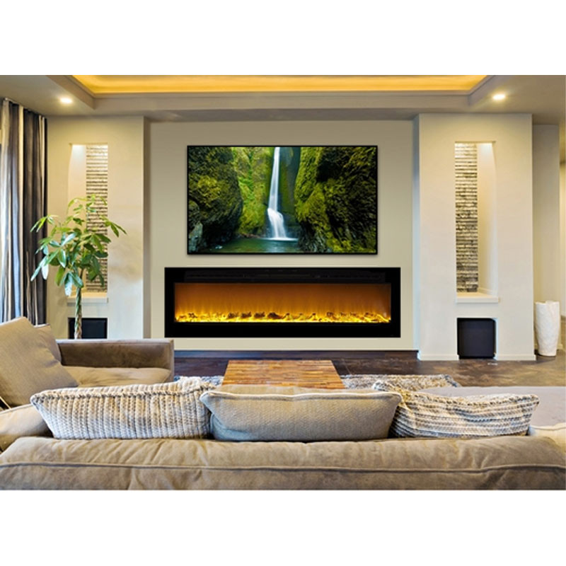 Recessed Wall Mount Electric Fireplace
 Touchstone Sideline 72 inch Wall Mounted Recessed Electric