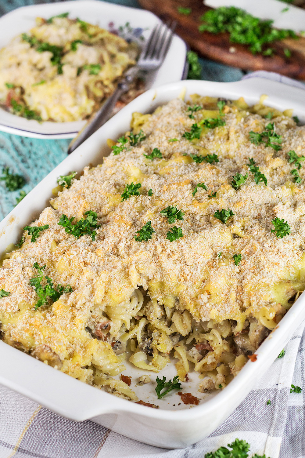 Recipe For Ground Turkey
 Ground Turkey Casserole w Pasta Bacon and Mushrooms