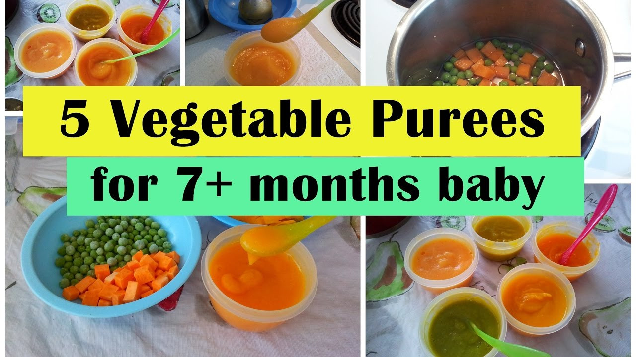 Recipes For 7 Month Old Baby
 5 Ve able Purees for 7 months baby Stage 2 Homemade