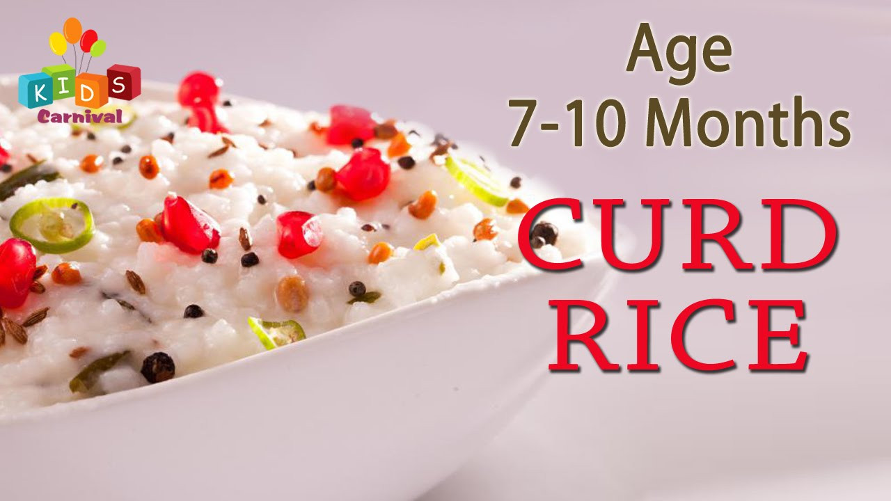 Recipes For 7 Month Old Baby
 Curd Rice For 7 10 Months Old Babies