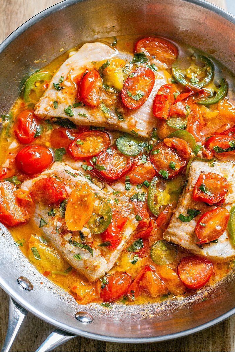 Recipes With Fish
 Tilapia White Fish Recipe in Tomato Basil Sauce — Eatwell101