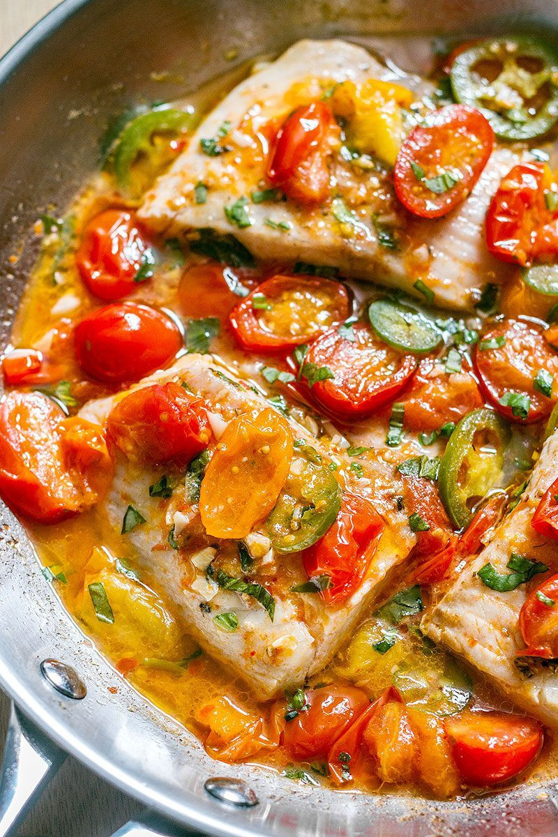 Recipes With Fish
 Tilapia White Fish Recipe in Tomato Basil Sauce — Eatwell101