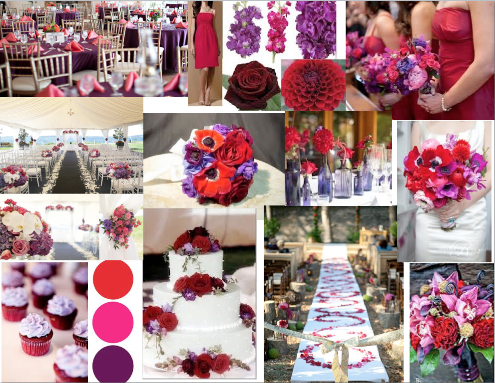 Red And Purple Wedding Theme
 Red purple pink Wedding Color Theme Be Perfect Wedding