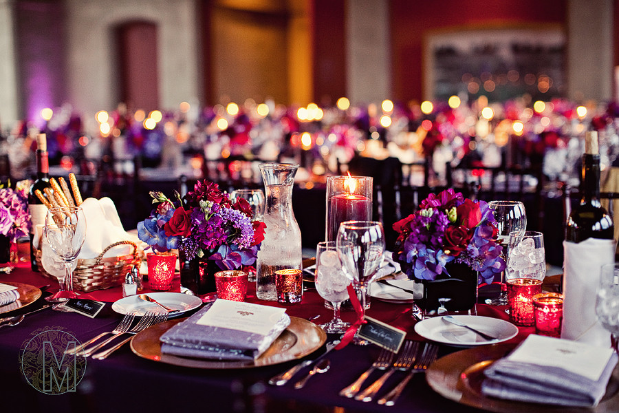 Red And Purple Wedding Theme
 Purple Red Gold Wedding