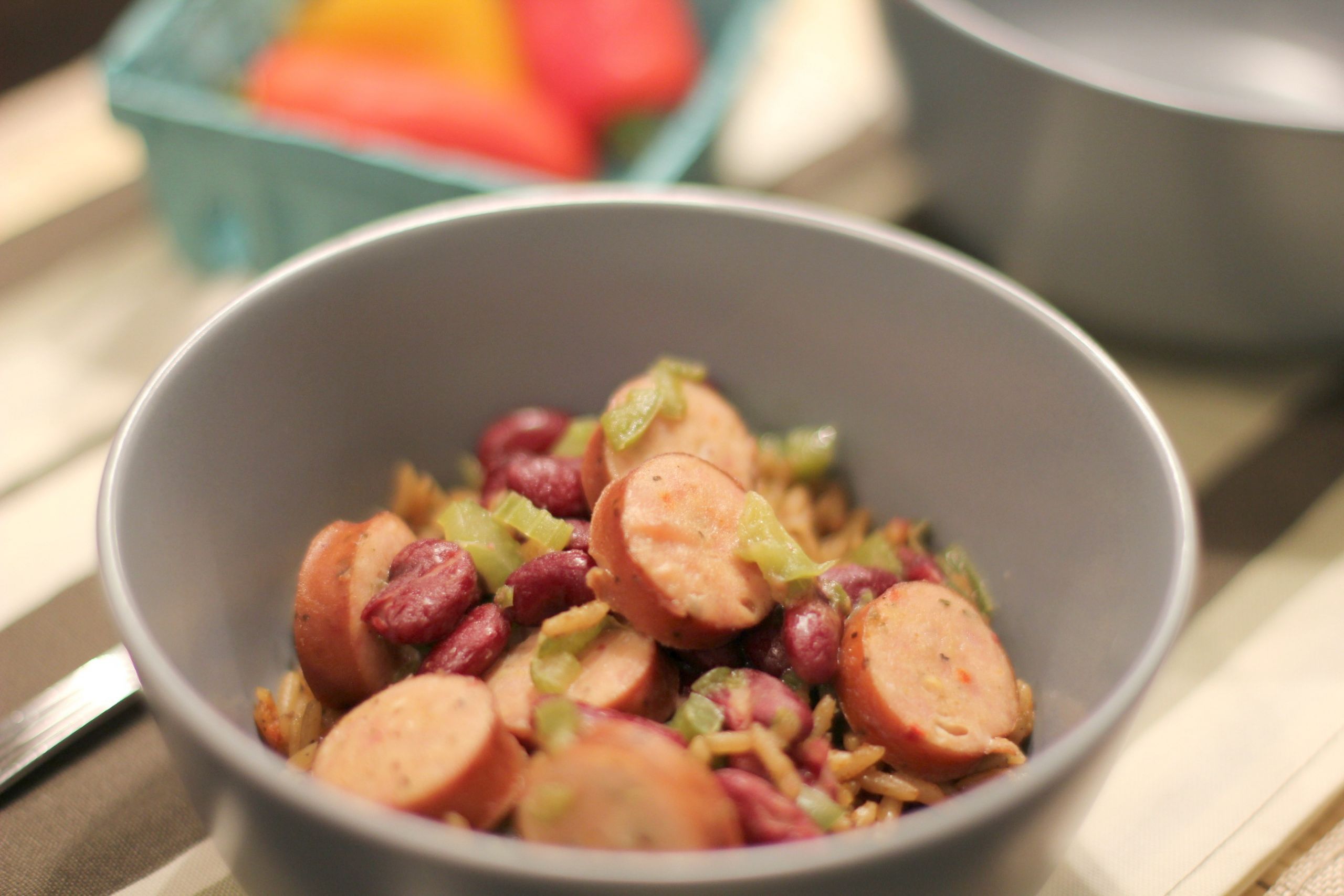 Red Beans And Rice With Sausage
 Red Beans and Rice with Chicken Sausage