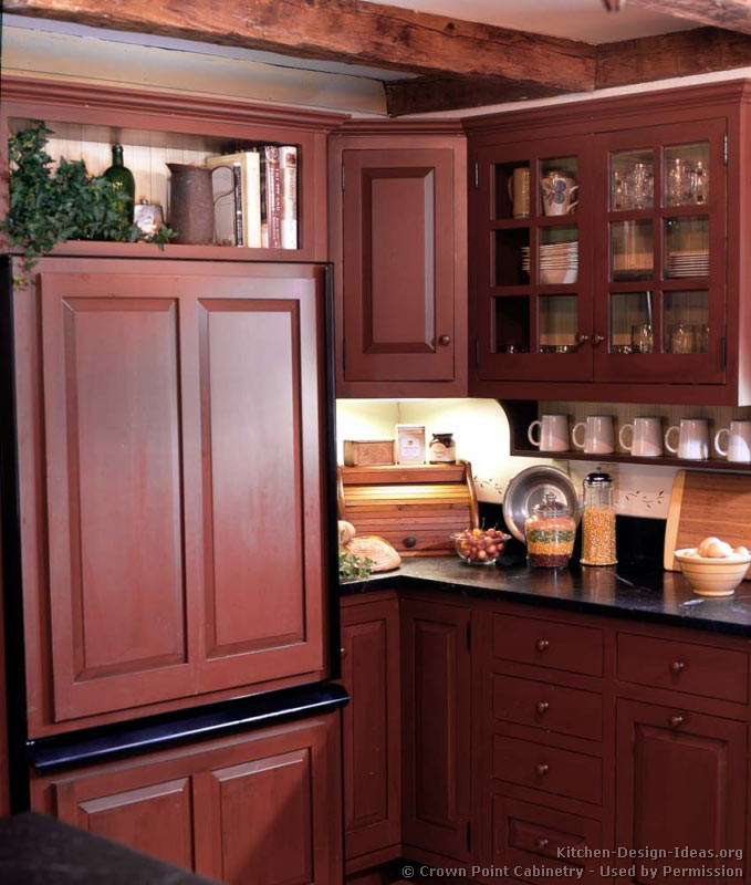 Red Cabinet Kitchens
 of Kitchens Traditional Red Kitchen Cabinets