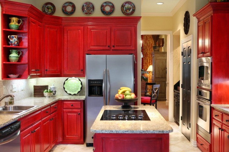 Red Cabinet Kitchens
 20 Red Oak Kitchen Cabinets Designs