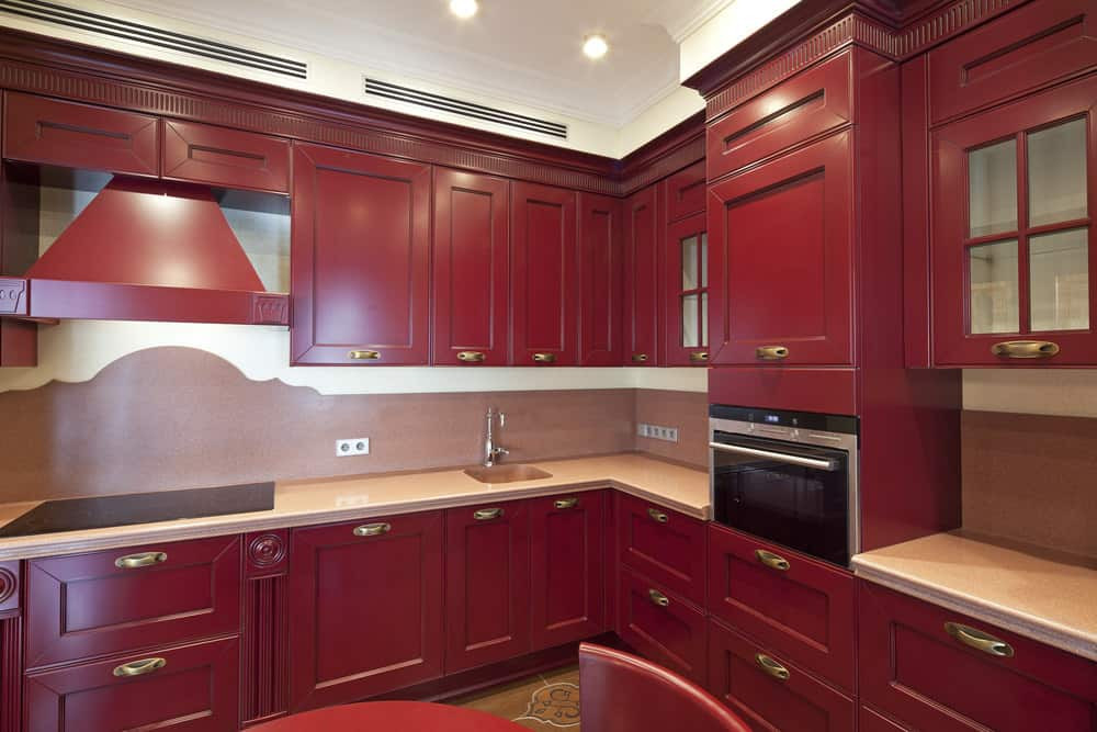 Red Cabinet Kitchens
 29 Red Kitchen Ideas for 2018