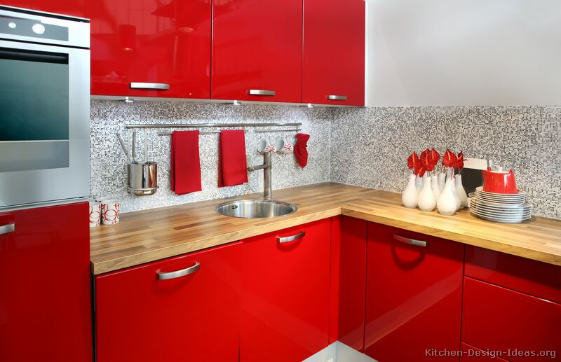 Red Cabinet Kitchens
 of Kitchens Modern Red Kitchen Cabinets