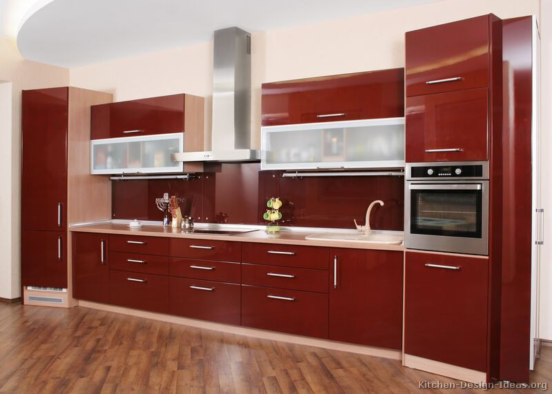 Red Cabinet Kitchens
 of Kitchens Modern Red Kitchen Cabinets