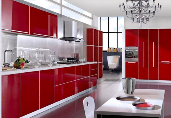 Red Cabinet Kitchens
 15 Extremely Hot Red Kitchen Cabinets