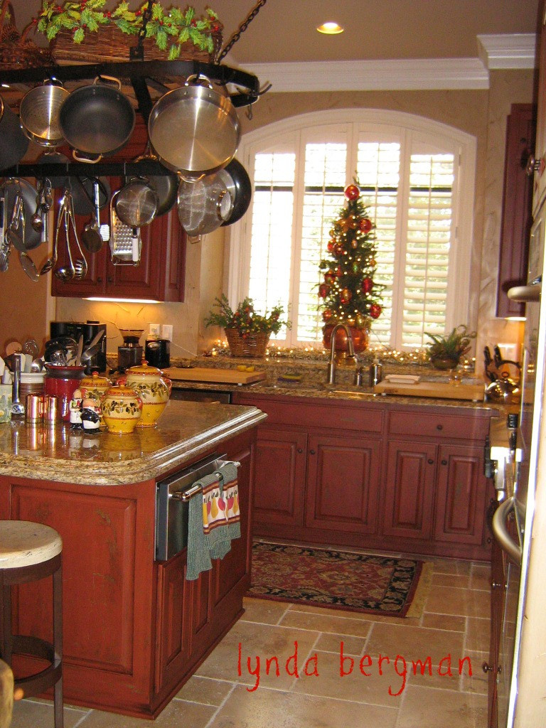 Red Cabinet Kitchens
 LYNDA BERGMAN DECORATIVE ARTISAN HAND PAINTED RED KITCHEN