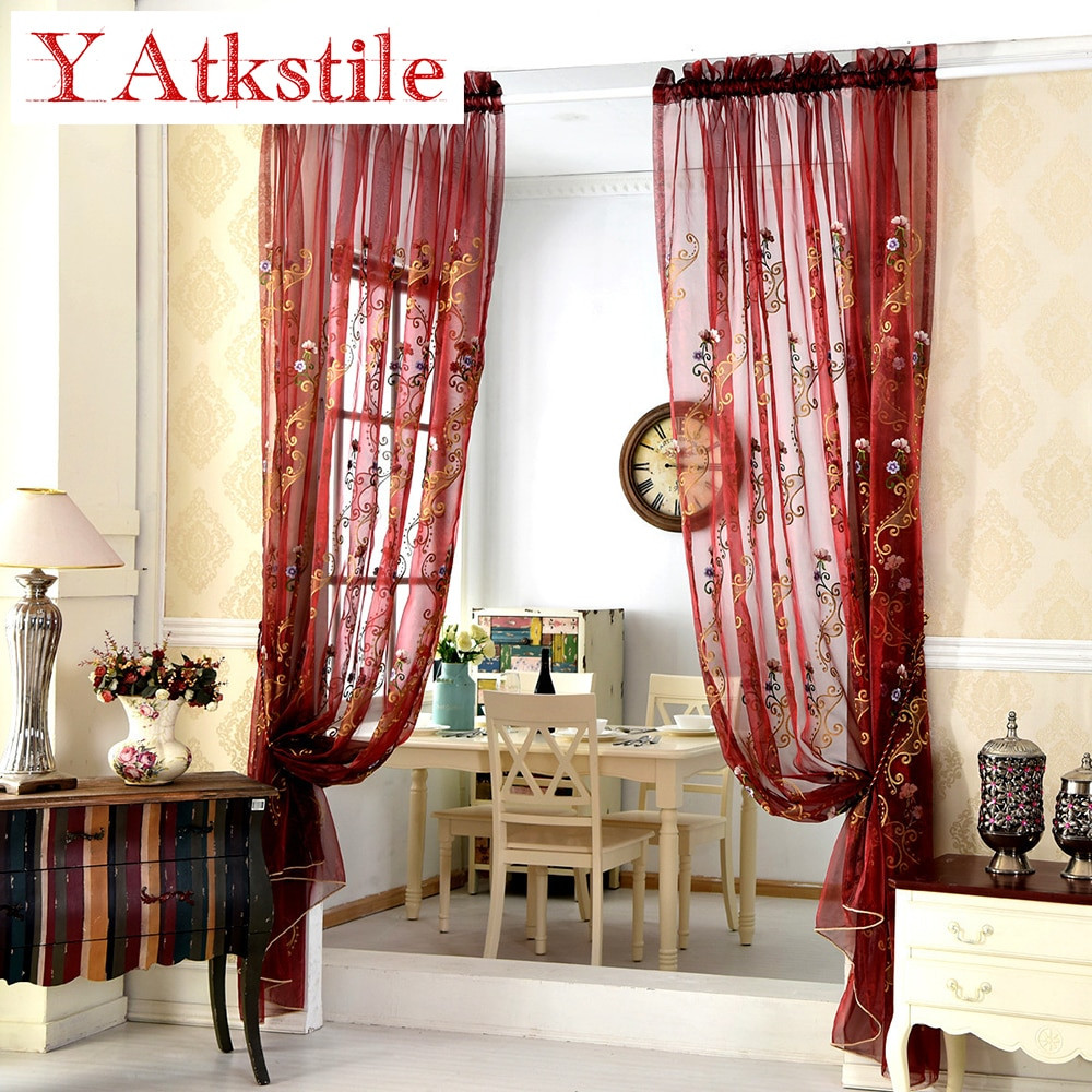 Red Curtains Living Room
 YAtkstile Curtains for Living Room blue red curtains Shade