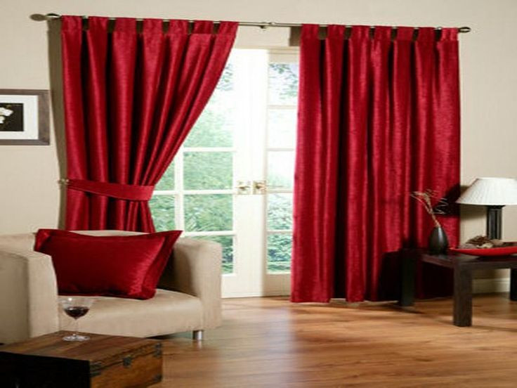 Red Curtains Living Room
 windows curtins decor