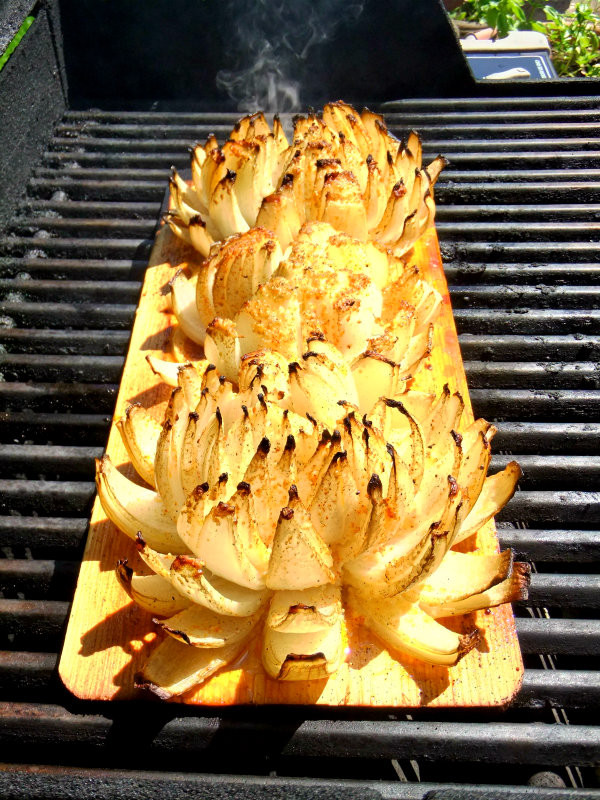 Red Onion Grill
 Blossom ions Grilled and Planked with Red Pepper Aioli