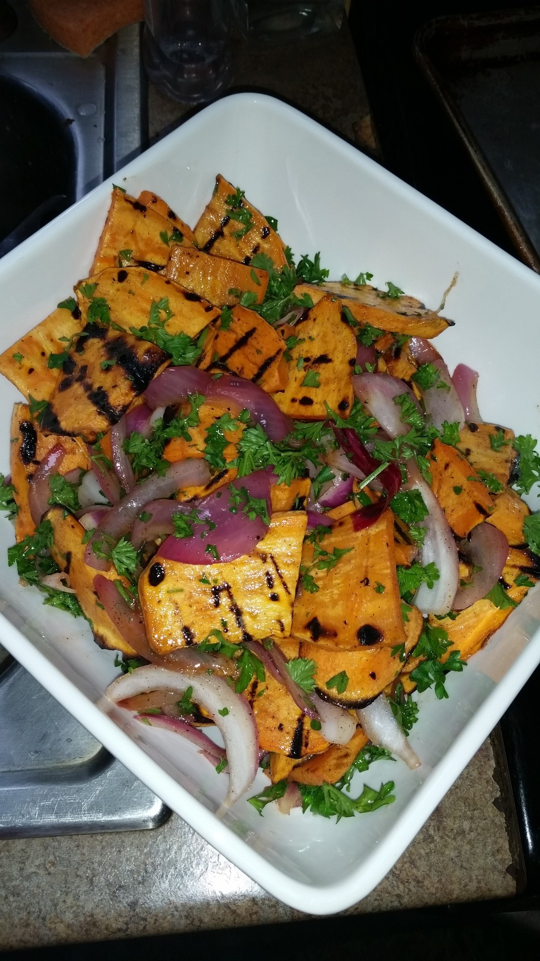 Red Onion Grill
 Grilled Sweet Potato & Red ion Salad With