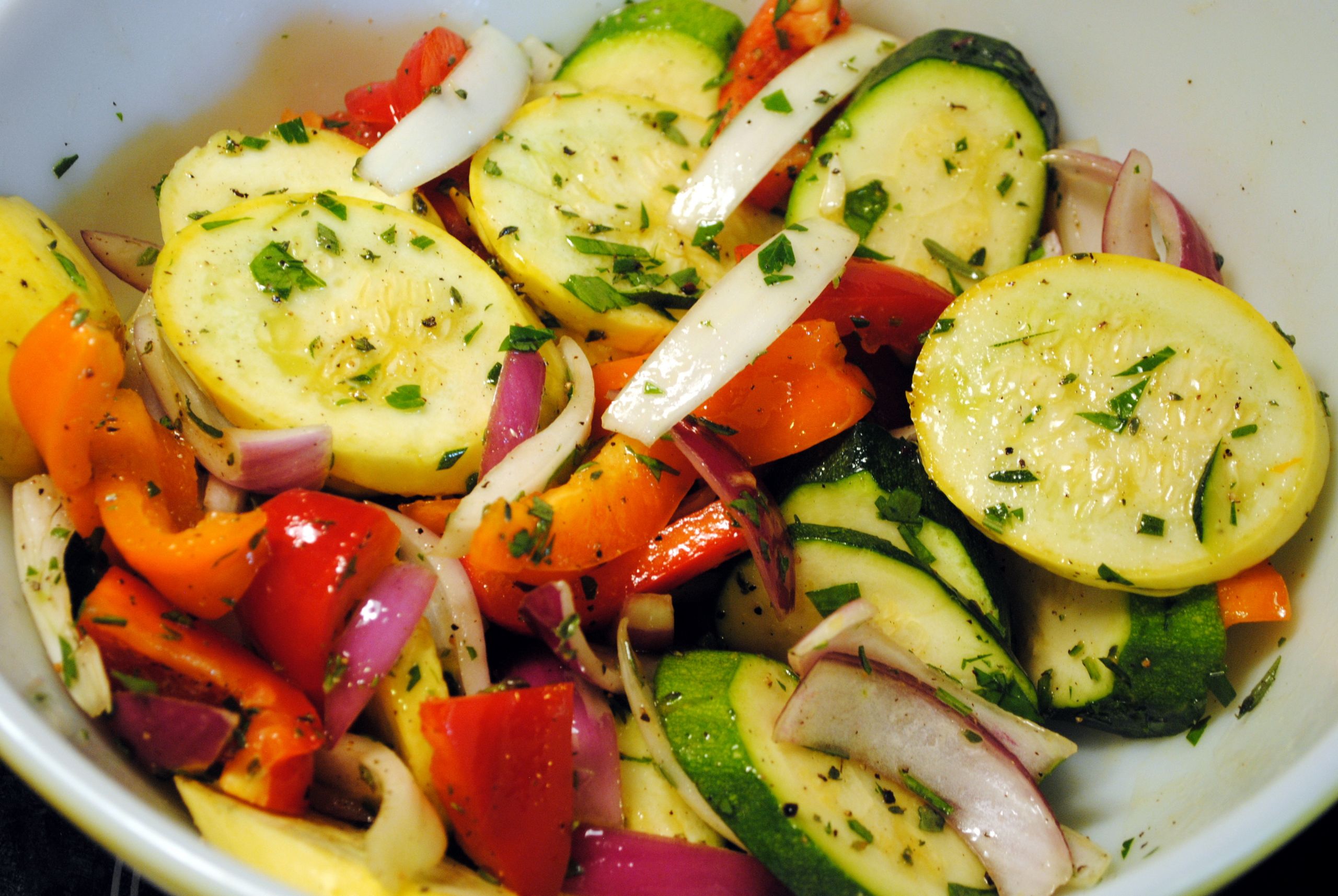 Red Onion Grill
 Grilled Zucchini and Bell Peppers • The Cocina Monologues