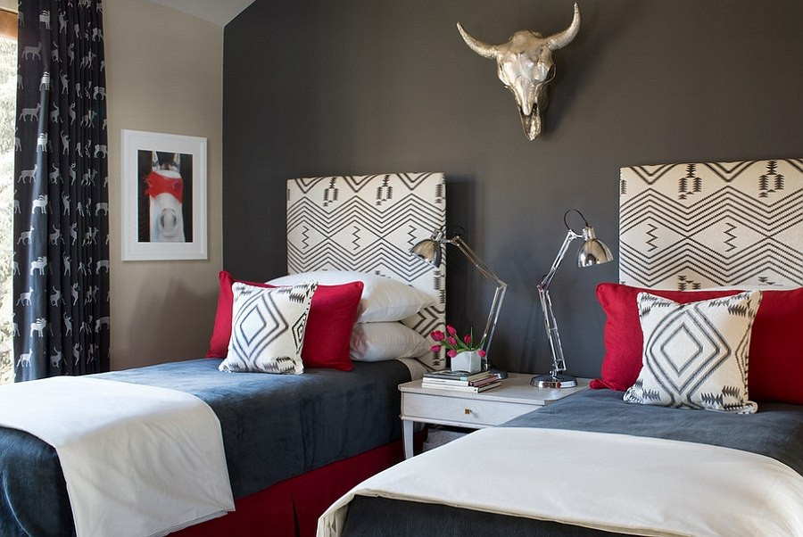 Red Walls Bedroom
 Polished Passion 19 Dashing Bedrooms in Red and Gray