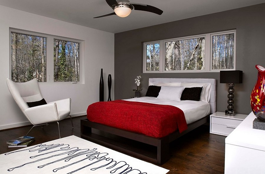Red Walls Bedroom
 Polished Passion 19 Dashing Bedrooms in Red and Gray