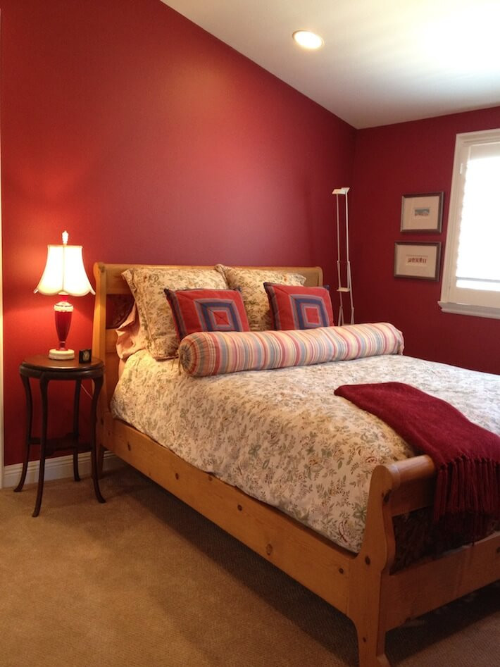 Red Walls Bedroom
 Home Tour Designer Designed California Home HomeJelly