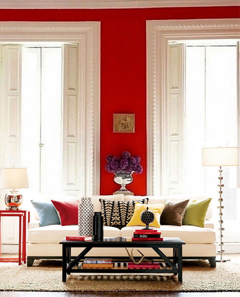 Red Walls In Living Room
 20 Inspiring Red Rooms Making it Lovely