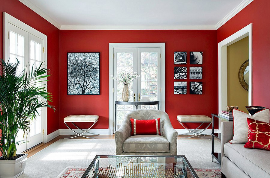 Red Walls In Living Room
 Red Living Rooms Design Ideas Decorations s