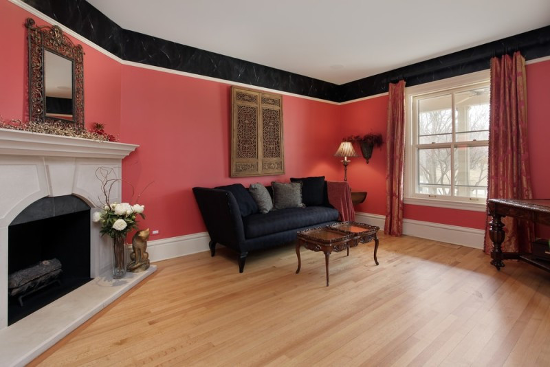 Red Walls In Living Room
 24 Hardwood Flooring Ideas