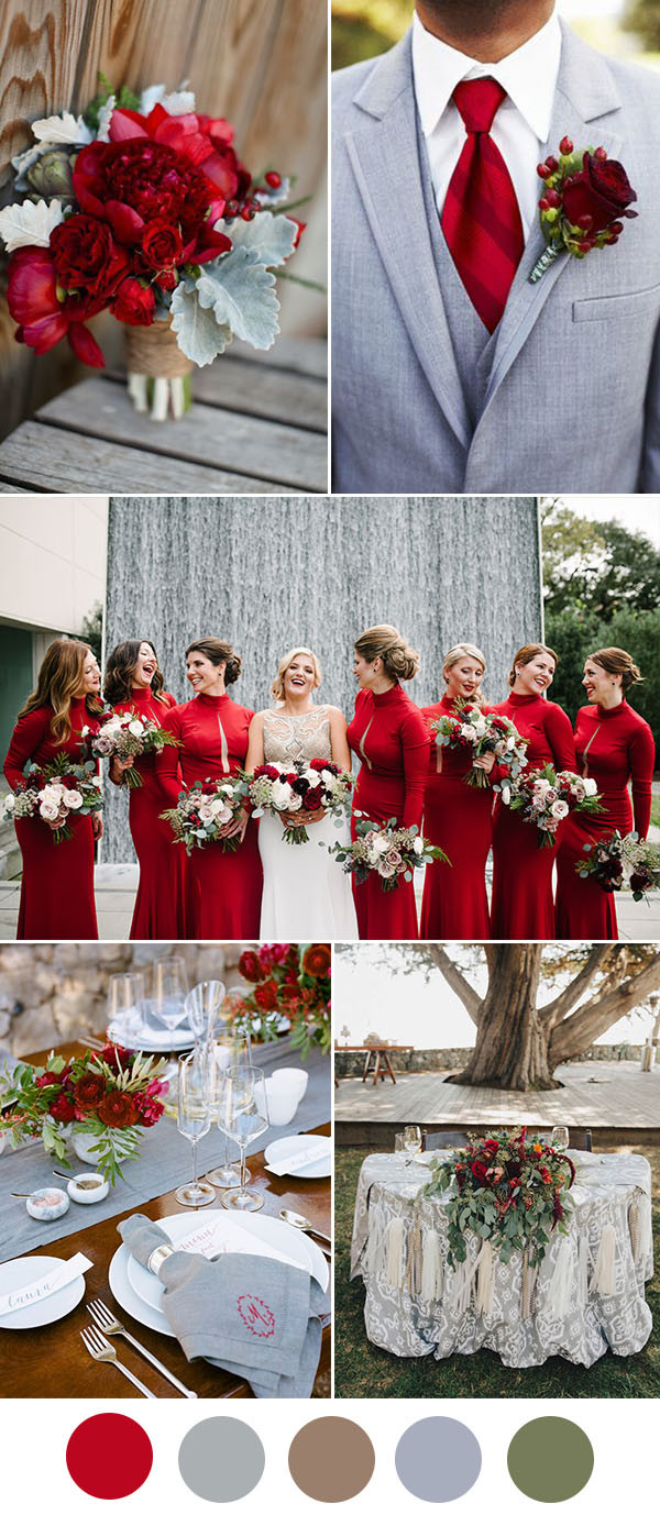 Red Wedding Theme Ideas
 8 Beautiful Wedding Color Ideas In Shades of Red Wine and