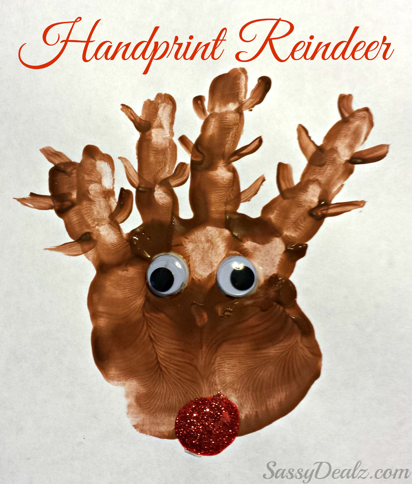 Reindeer Craft For Kids
 Handprint Reindeer Christmas Craft For Kids Paint Project