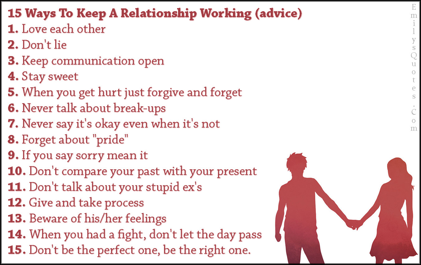 Relationship Advice Quotes
 Popular inspirational quotes at EmilysQuotes