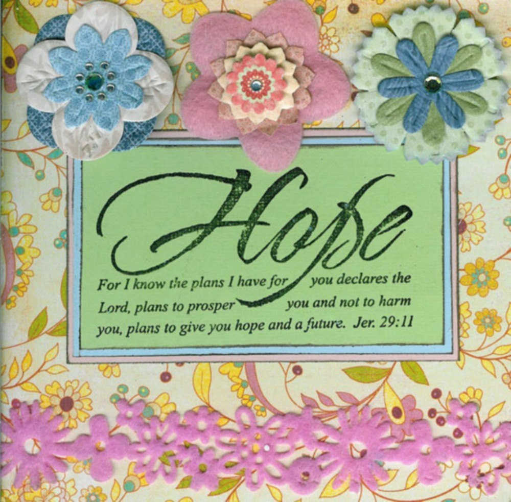 Religious Birthday Cards
 Handmade Stamped Christian Greeting Card with Bible Verse on