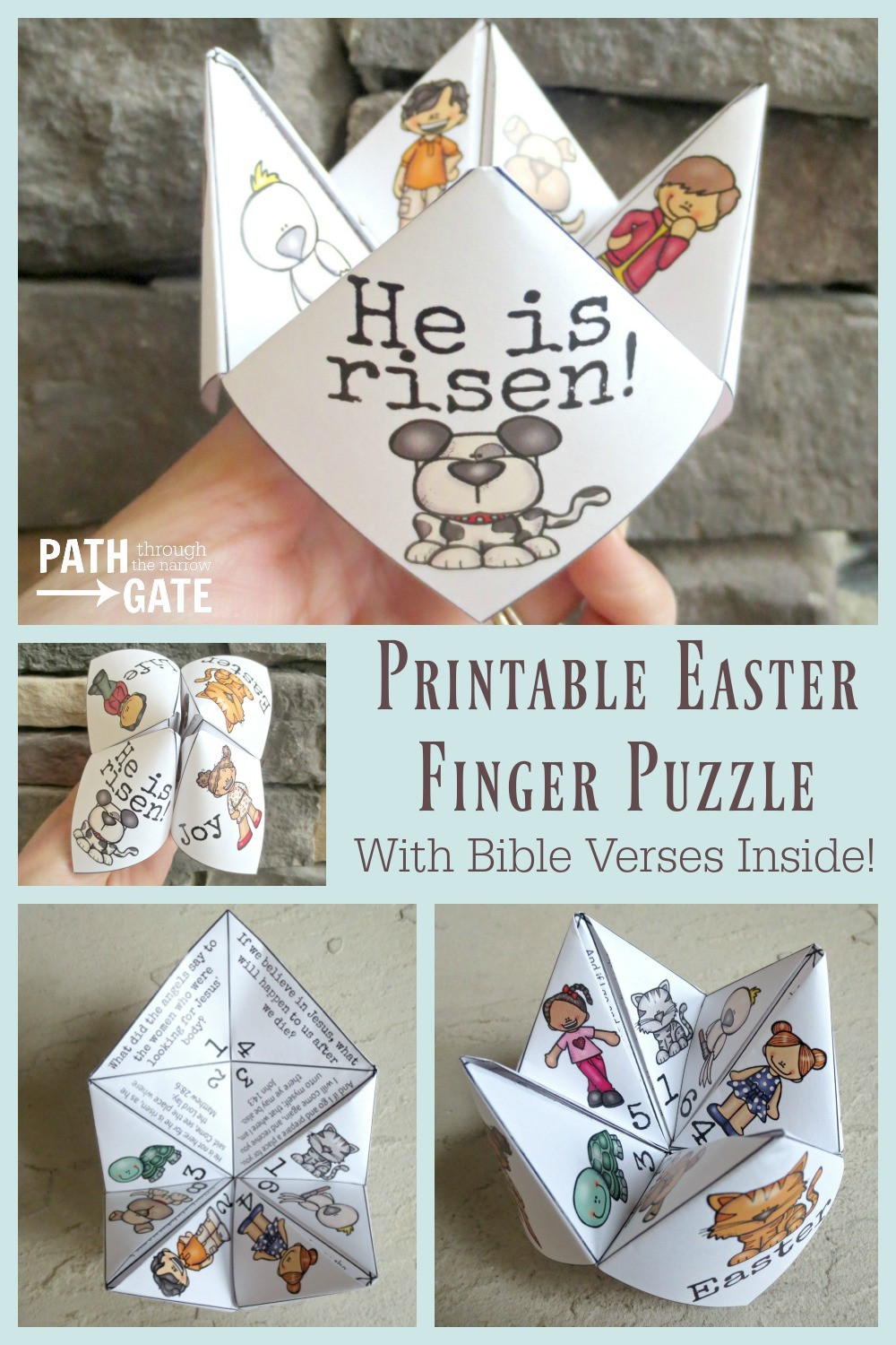 Religious Easter Craft For Kids
 Easter Bible Verse Cards Set Path Through the Narrow Gate