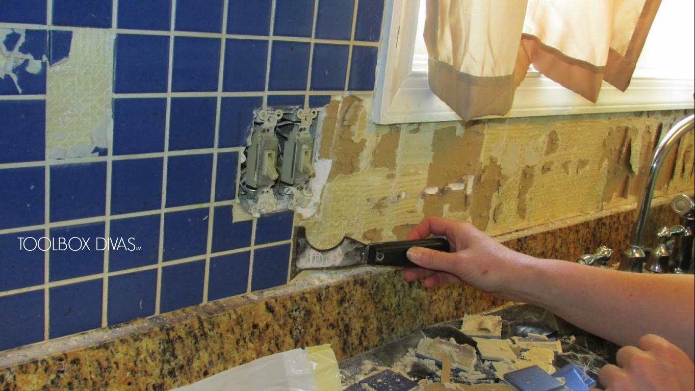 Removing Kitchen Backsplash
 Tile Removal 101 Remove the Tile Backsplash Without