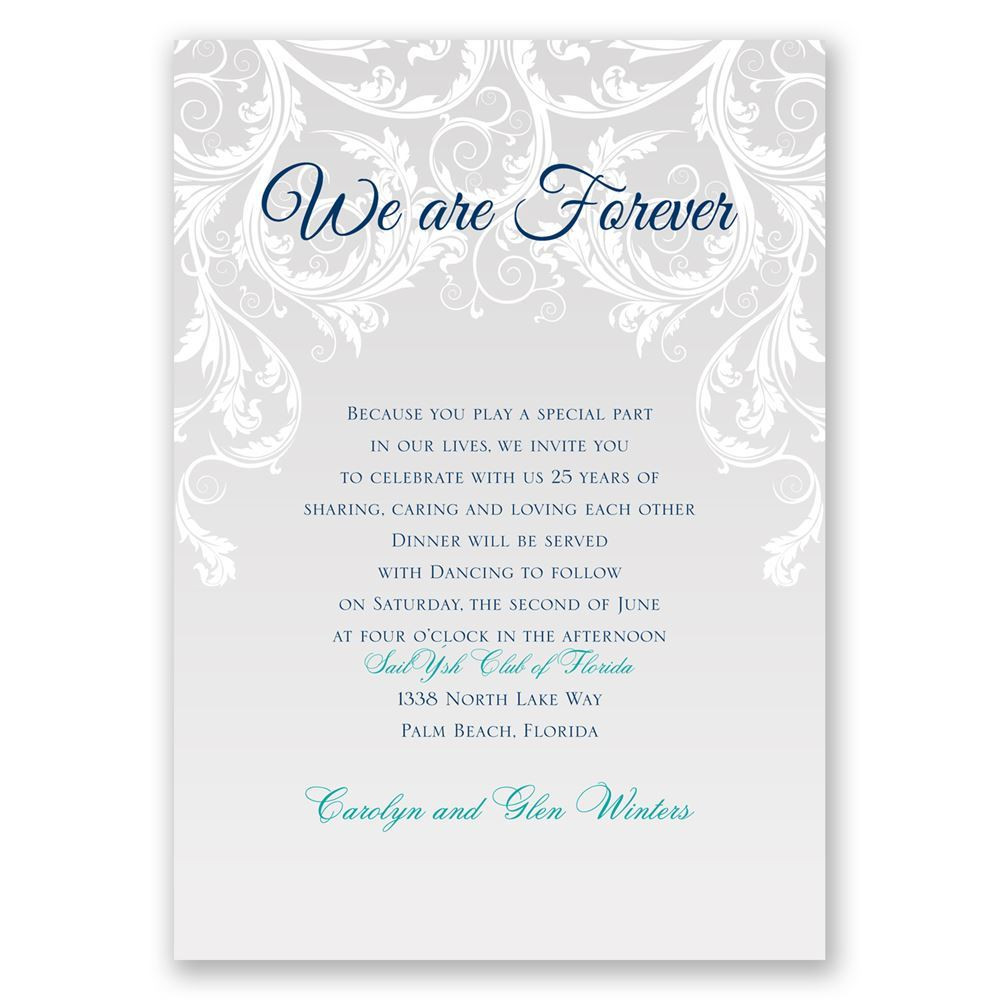 Renew Wedding Vows
 We Are Forever Vow Renewal Invitation