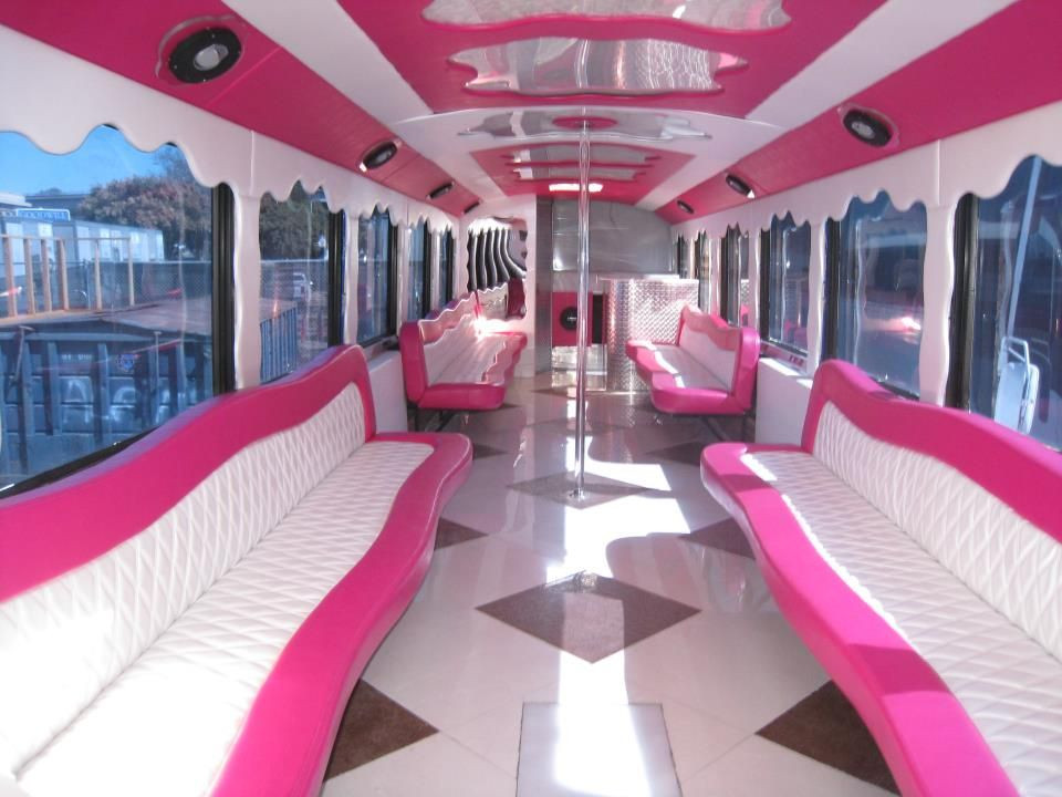 Rent A Party Bus For Kids
 Beautiful pink party bus for rent 55 passengers = With